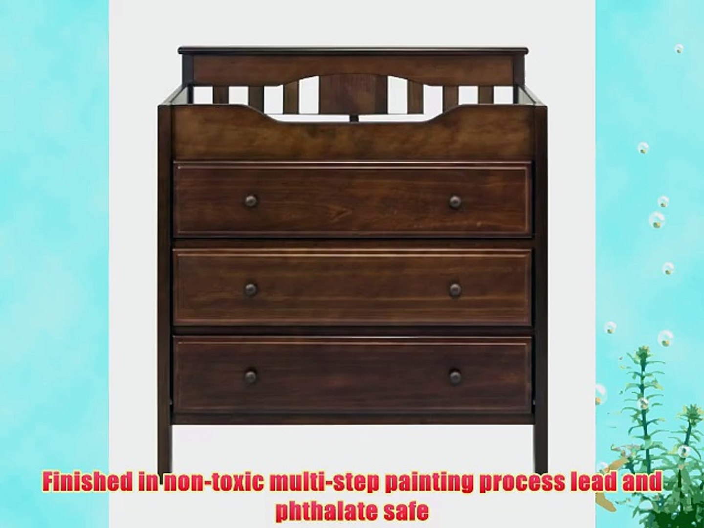⁣DaVinci Jayden 3-Drawer Changer Dresser Espresso