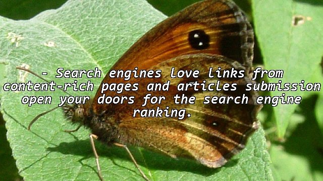 Article Submissions are an important tool for Search Engine Optimization.