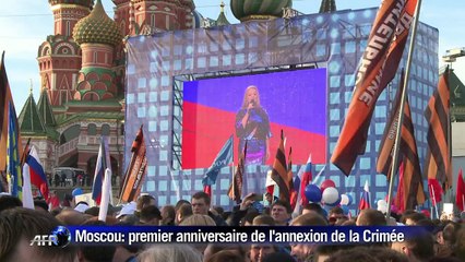 Moscou: les Russes fêtent l'annexion de la Crimée