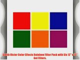 Smith Victor Color Effects Rainbow Filter Pack with Six 12 x 12 Gel Filters.