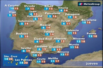 Previsión del tiempo para este jueves 19 de marzo