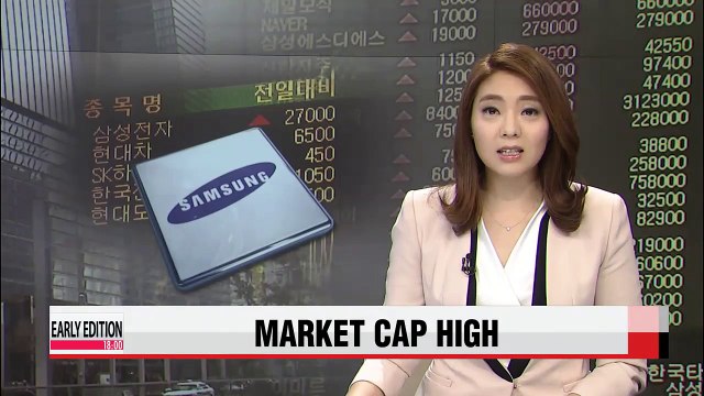 Samsung Electronics' market cap hits record high for this year