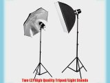 CowboyStudio 360 Watt Photo Studio Monolight Strobe Softbox/Umbrella Lighting Kit - 2 Studio