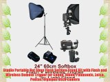 Studio Portable Hot Shoe Flash Softbox Stand Kit with Flash and Wireless Remote Trigger for