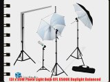 Limostudio Photography Photo Video Studio 40 Umbrella Light Lighting Kit with 10x10 ft. White