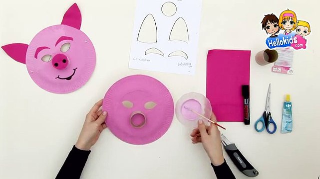 Pig mask - Kids Craft - HOW-TO videos - video Dailymotion