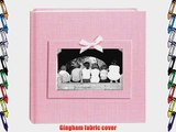 Pioneer Photo Albums 200-Pocket Gingham Fabric Frame Cover Photo Album for 4 by 6-Inch Prints