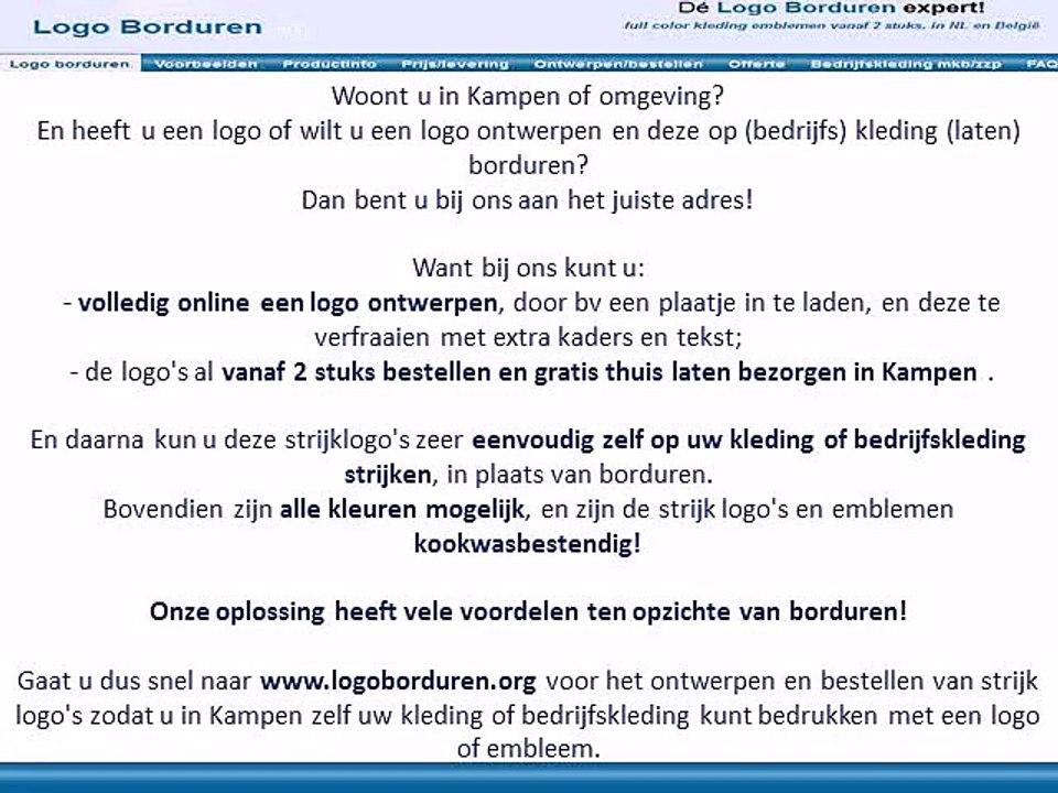 Kampen logo borduren op kleding