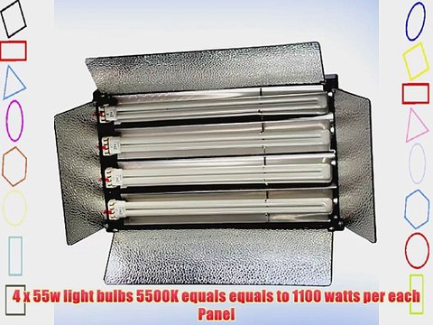 ePhoto 2200 Adjustable light output 2 Light Panels 2 x 1100 each Fluorescent CONTINUOUS PHOTO