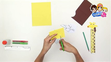 How to make a giraffe ruler - Kids Craft