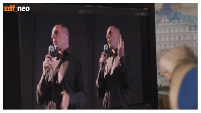 Varoufakis effectuant un doigt d'honneur, c'était faux