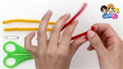 How to make chenille stem BUTTERFLY - Kids Craft