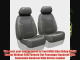 Coverking Custom Fit Seat Cover for Select Toyota Tacoma Models Premium Leatherette Medium Gray