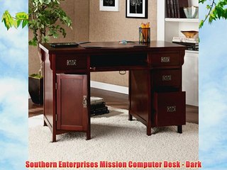 Southern Enterprises Mission Computer Desk - Dark