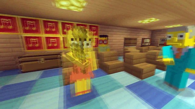 Le générique des Simpson dans le jeu Minecraft