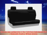 Coverking Rear Solid Back Custom Fit Seat Cover for Select Toyota Hilux Models Genuine Leather Black