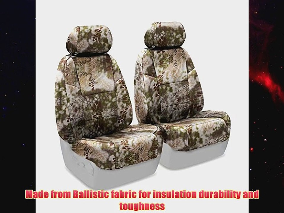 Coverking Front 5050 Bucket Custom Fit Seat Cover for Select Subaru Baja Models Ballistic Kryptek Highlander Camo