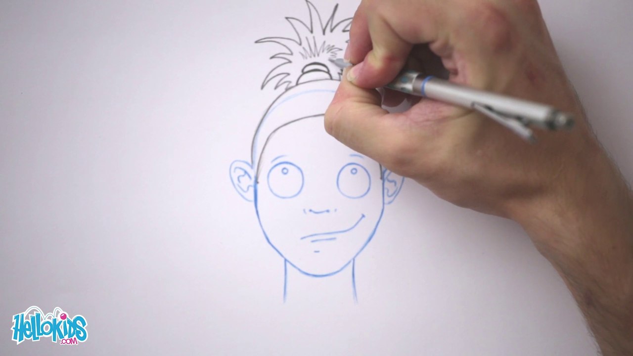 Dessiner une coiffure de fille avec un chouchou