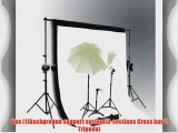 CowboyStudio Photo and Video Studio Continuous Triple Lighting Kit 10 x 12 Feet Black and White