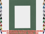 Pack of 10 16x20 Basque Green Picture Mats Mattes with White Core Bevel Cut for 11x14 Photo