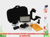 Fotodiox Pro LED 209A w/ Video Lighting Bracket Photo / Video Dimmable LED Light Kit 1x Sony