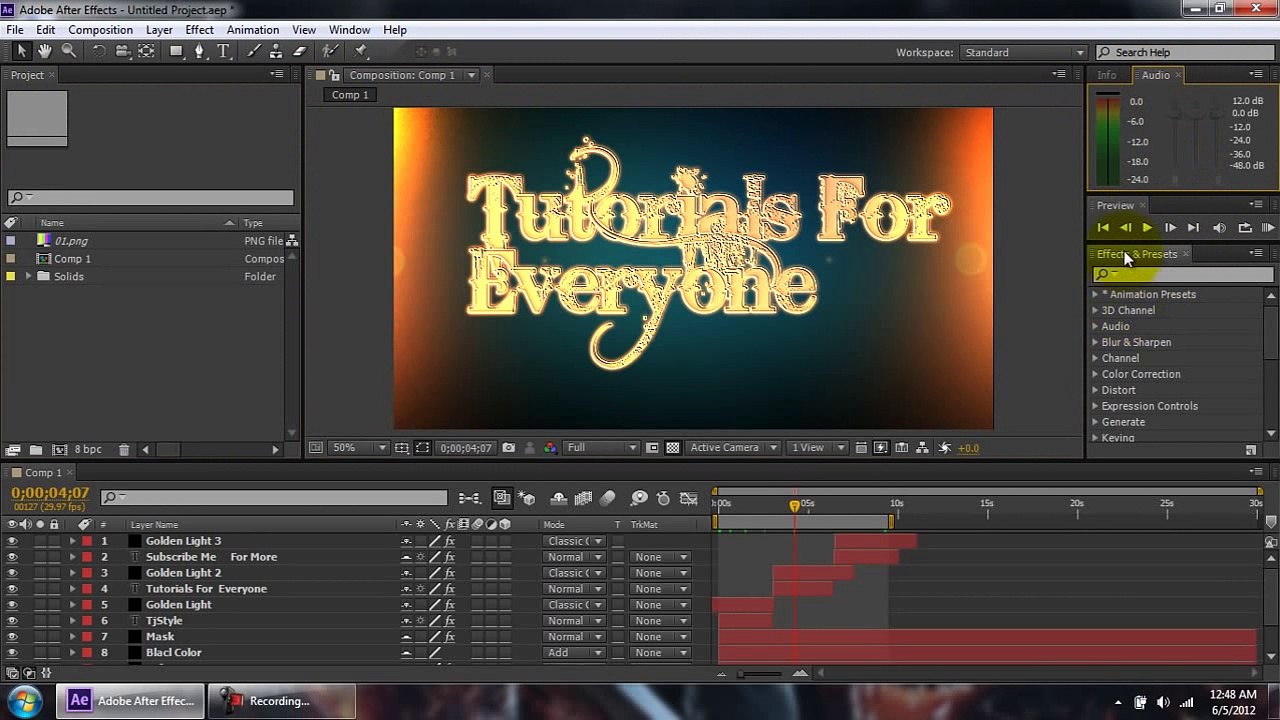 Adobe After Effects CS6 For Beginners - Interface Introduction - 01