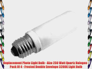 Download Video: Replacement Photo Light Bulb - Alzo 250 Watt Quartz Halogen - Pack Of 4 - Frosted Double Envelope