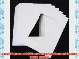 100 Pcs of 5x7 WHITE Picture Mats Mattes Matting for 4x6 Photo   Backing   Bags