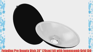 Fotodiox Pro Beauty Dish 28 (70cm) kit with honeycomb Grid (50 degree) for Broncolor (impact)