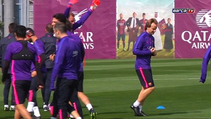 Training session (19/03/15): Training session as preparatios for the Clásico begins