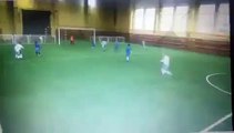 Shocking!! Russian Coach Kicks Kid During Children's Game In Moscow