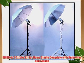 Tải video: DMKFoto 2 Strobe Kit for Home Studio Complete with Umbrellas and Stands