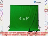 LimoStudio 6' x 9' 100% Cotton Green ChromaKey Muslin Backdrop Background with 10' x 8.5' Backdrop