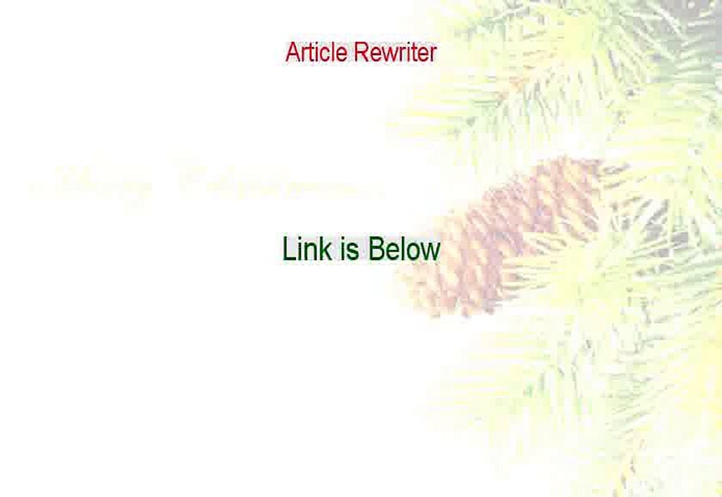 Article Rewriter Download PDF (Download Here)