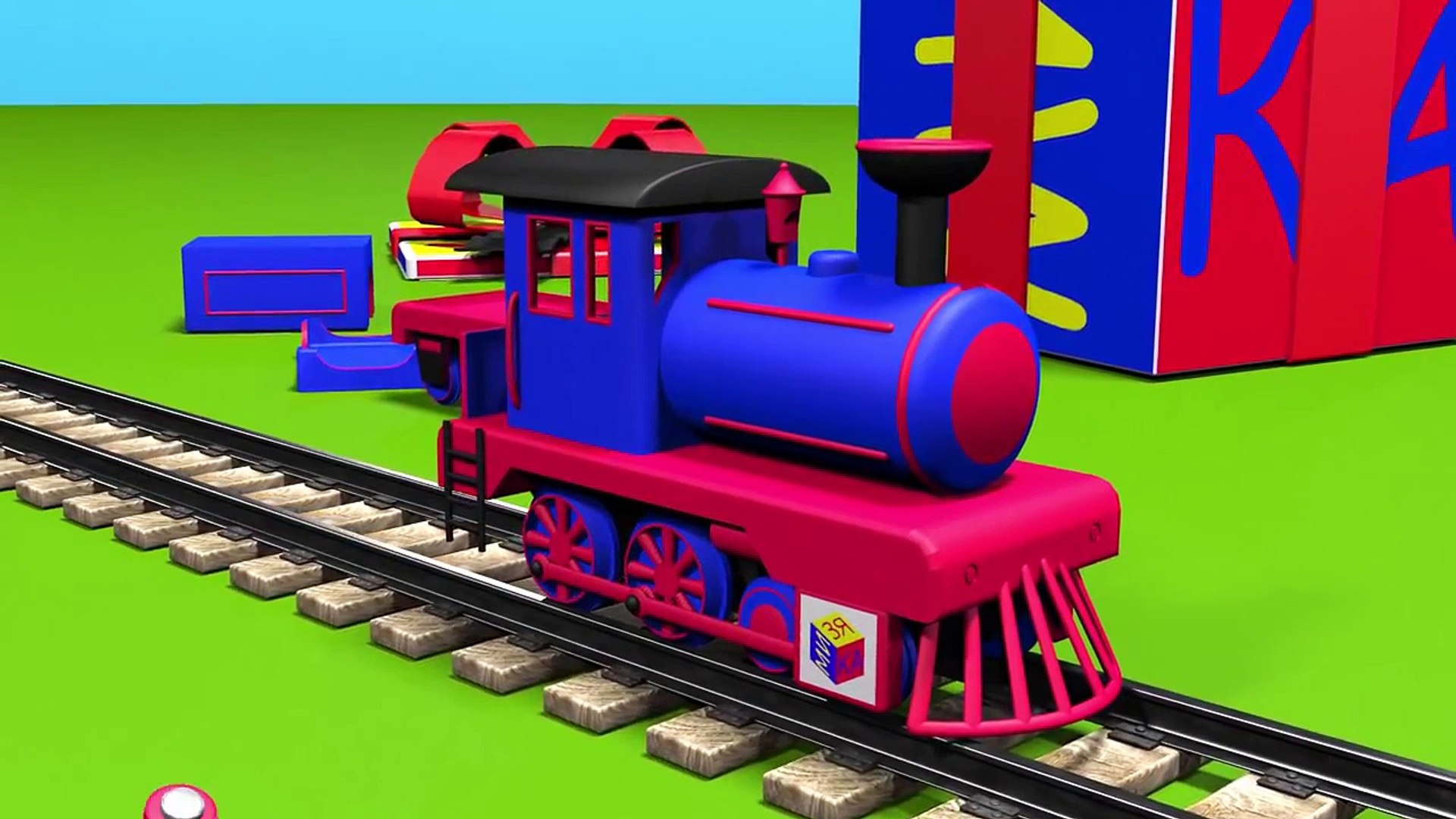 Educational cartoons for children. Construction game. Steam locomotive.  Choo-choo trains for kids. - video Dailymotion