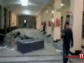 İstanbul Üniversitesi'ndeki arbede öğrenci kamerasında