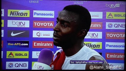 مقابلة اسامه وتيسير - مباراة الاهلي السعودي وتراكتور الايراني -Full HD-