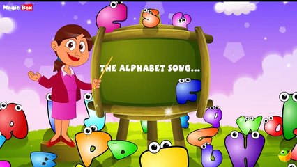 Karaoke - The Alphabet Song - Songs With Lyrics - Cartoon - Animated Rhymes For Kids