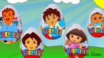 Dora the Explorer Finger Family Song Kinder Surprise Eggs Cartoon Nursery Rhymes Collection