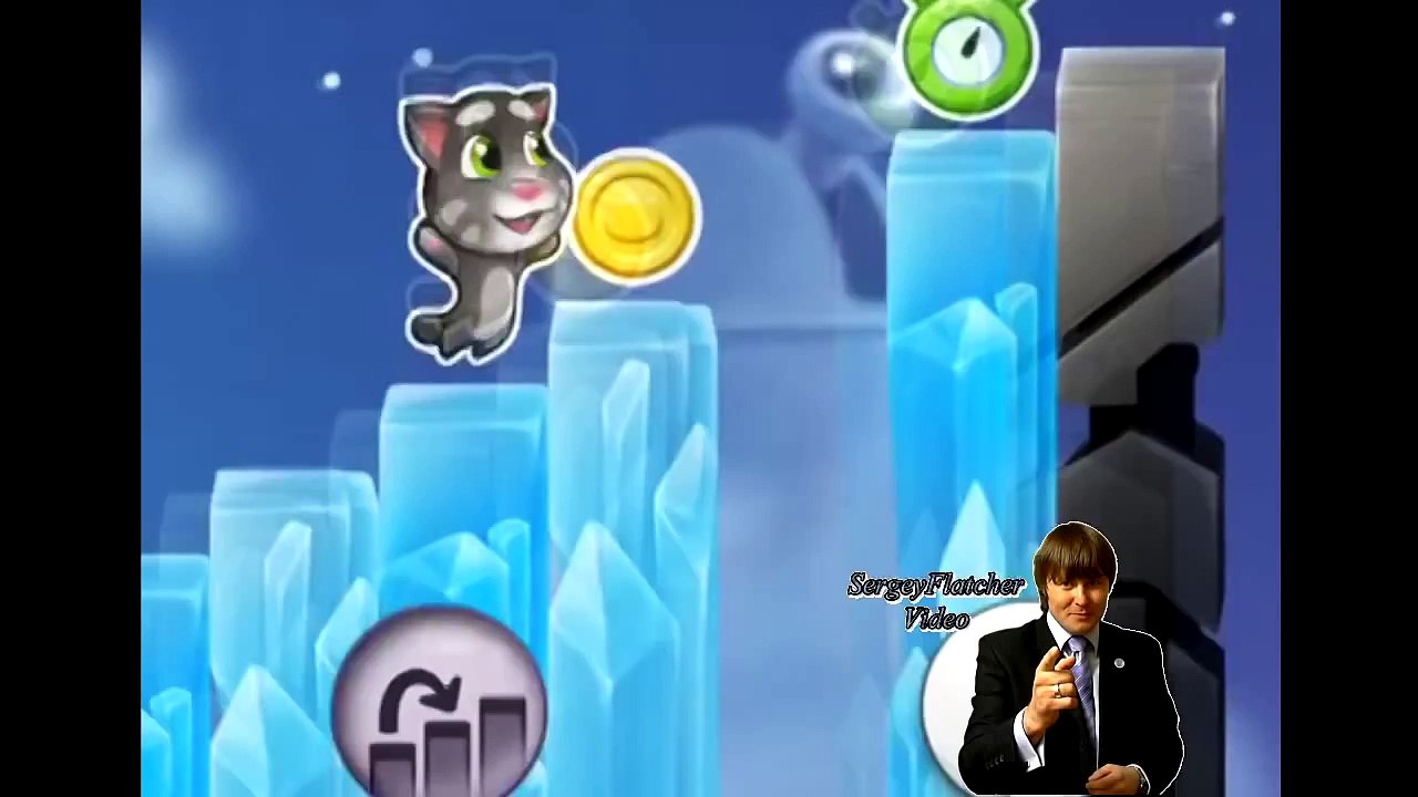 Говорящий Том 2 Мультик Игра с перепрыгиванием по лесенкам Cartoon for kids! Playing with ladders!