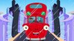 Red Double Decker Bus - Wheels On The Bus Go Round - English Nursery Rhymes For Kids