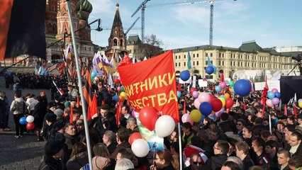 Putin joins celebration marking takeover of Crimea