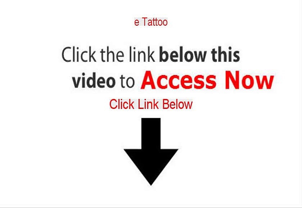 e Tattoo Download [Instant Download]