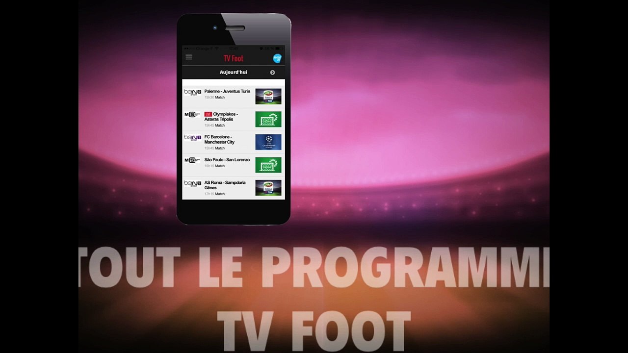 Application TV Foot