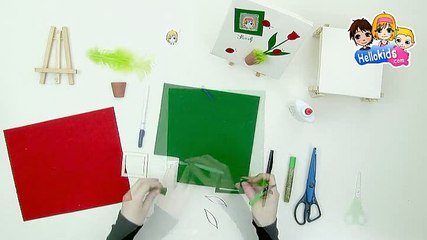 Wie man ein Marienkäferbild für Mama bastelt