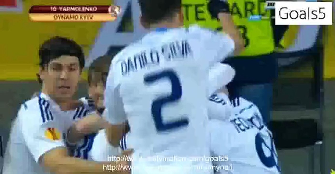 Andriy Yarmolenko Goal Dynamo Kiev 1 - 0 Everton Europa League 19-2-2015