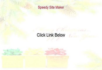 Speedy Site Maker Reviews - Watch my Review