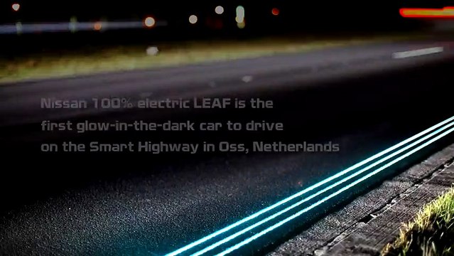 La Nissan Leaf phosphorescente testée sur autoroute aux Pays-Bas