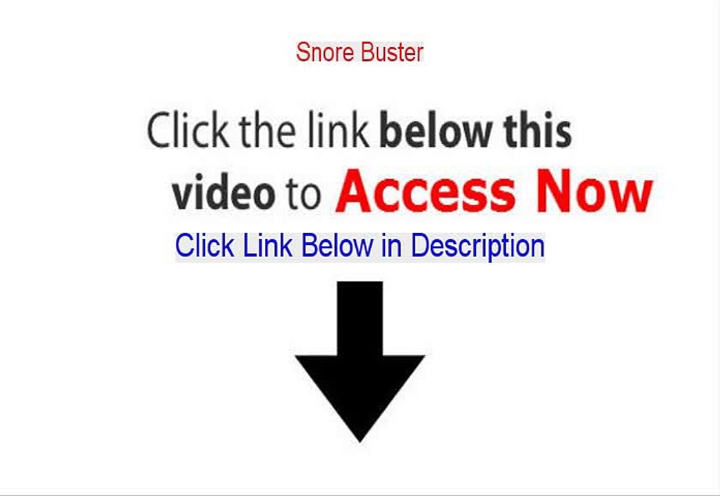 Snore Buster PDF Download [Download Now 2015]