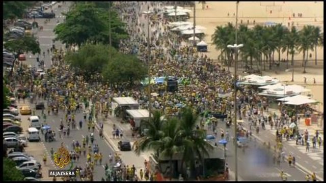Hundreds of thousands protest against Brazil president